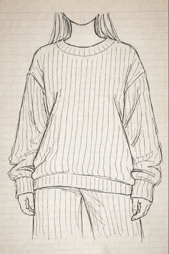 Elwa & Co — ribbed sweater design sketch
